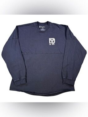 Authentic Walt Disney World Spirit Jersey Pullover Womens L Puffy Ink Distressed